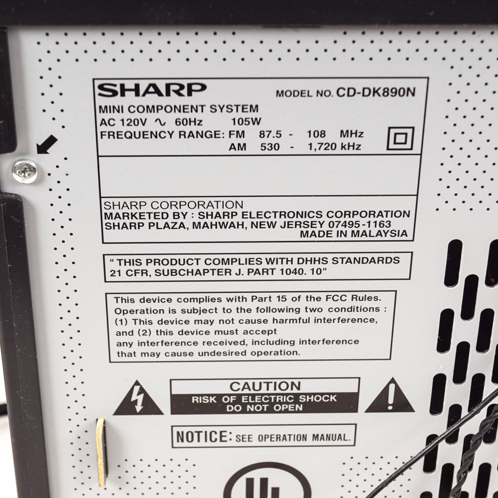 Sharp Bookshelf Stereo