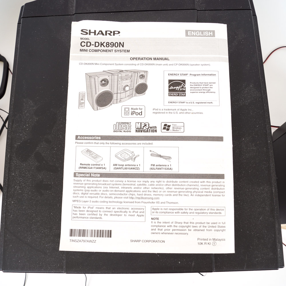 Sharp Bookshelf Stereo