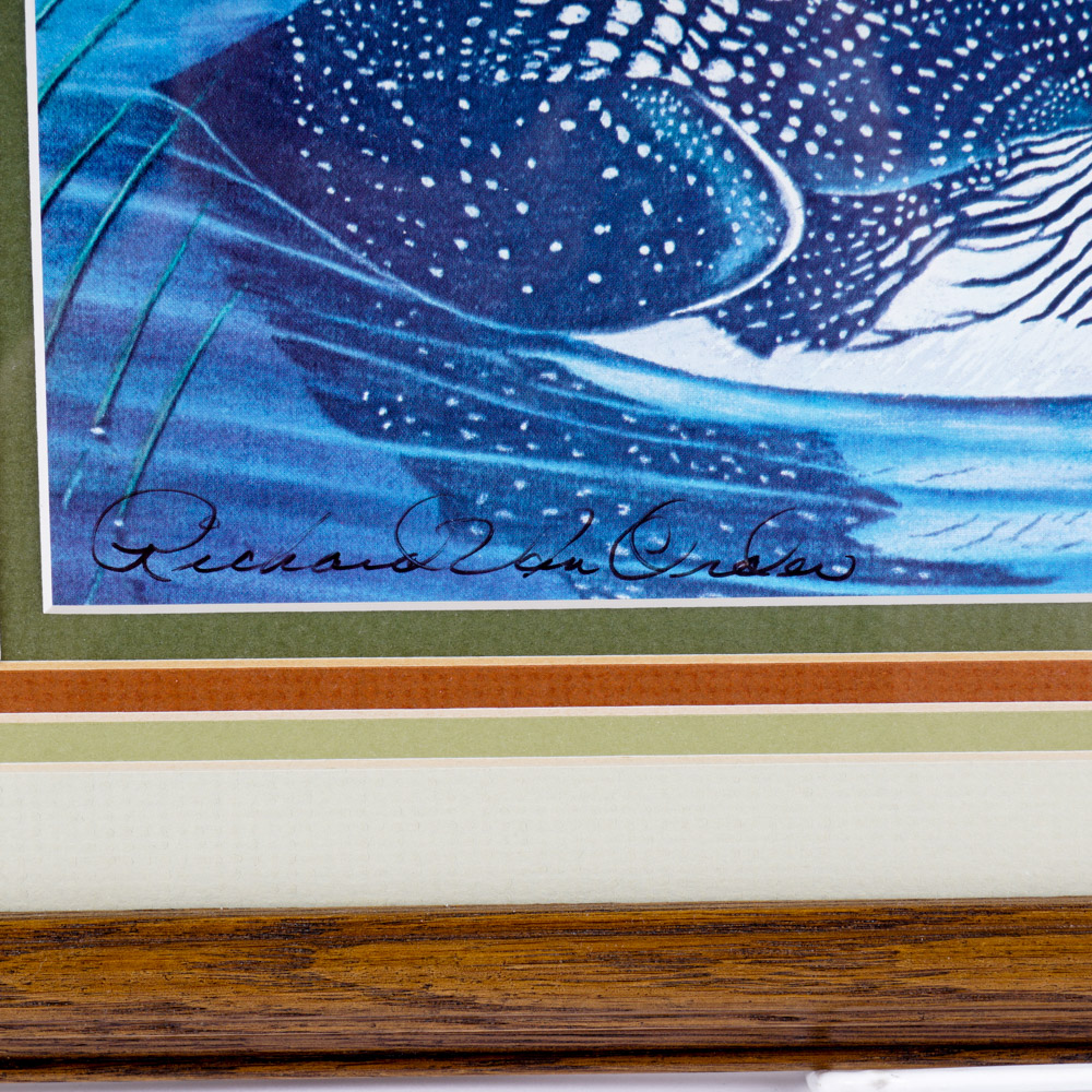 After Richard Van Order Signed and Framed Loon Prints