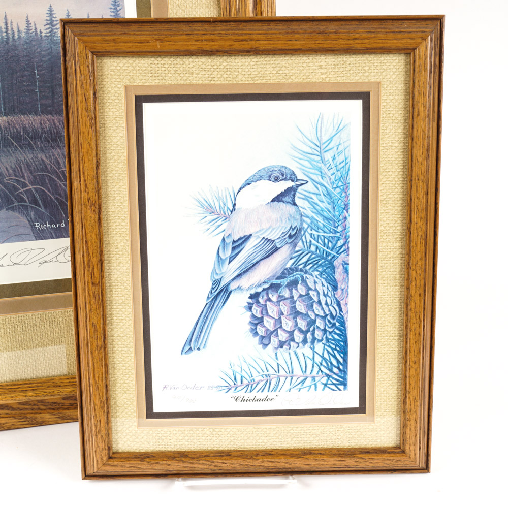 After Richard Van Order Signed and Numbered Bird Prints