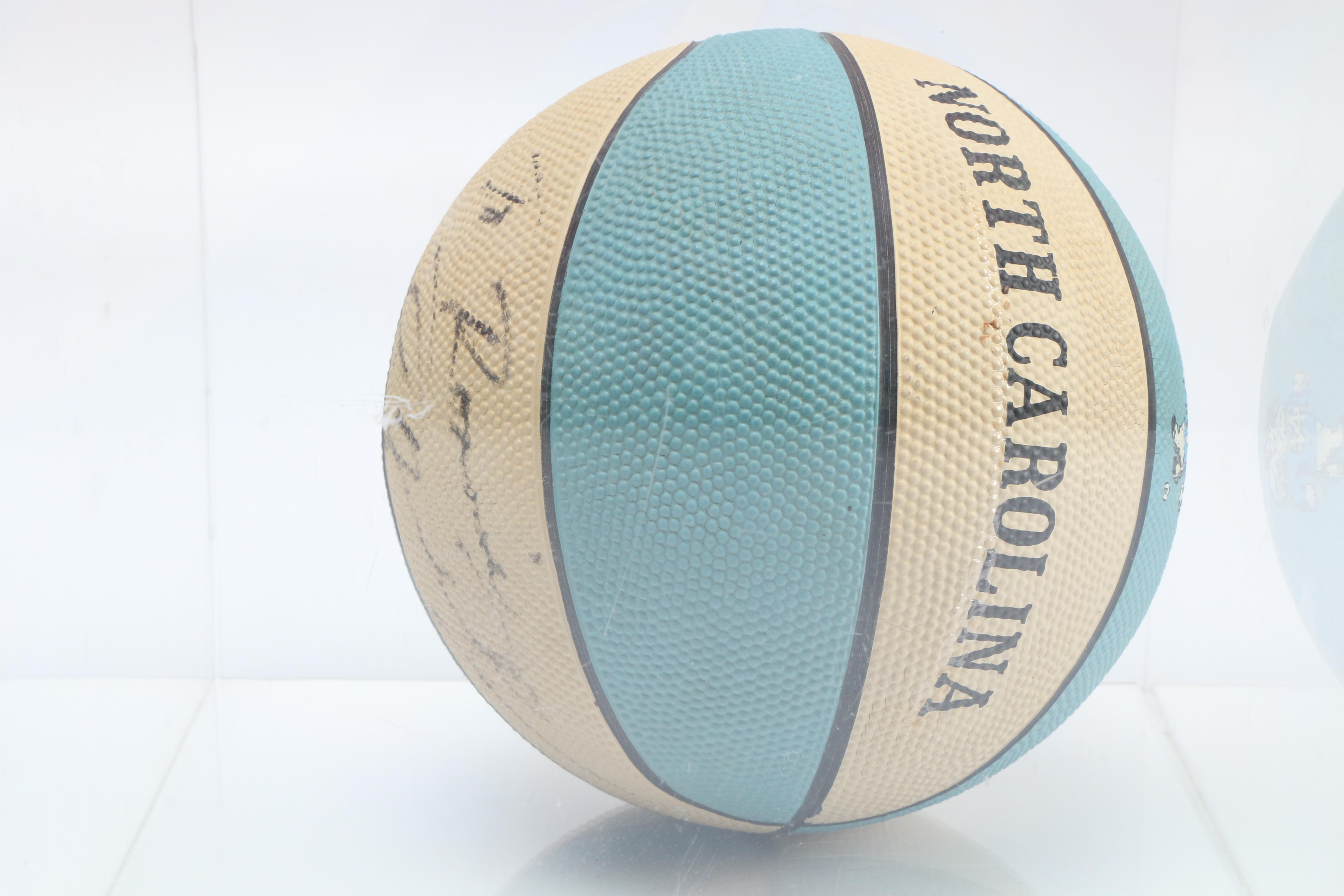 Autographed Michael Jordan Basketball in Plastic Case