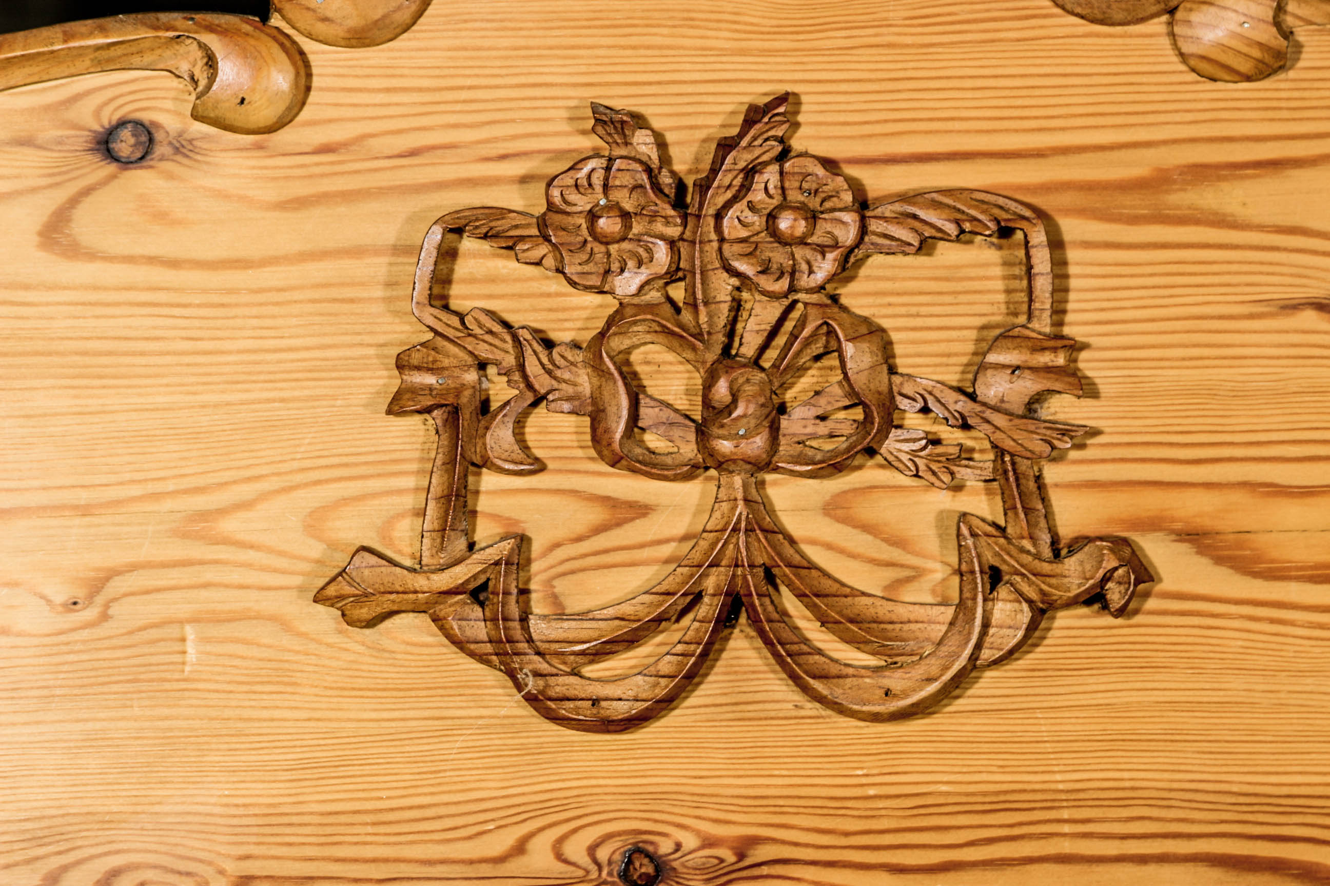 Provincial Style Pine Headboard