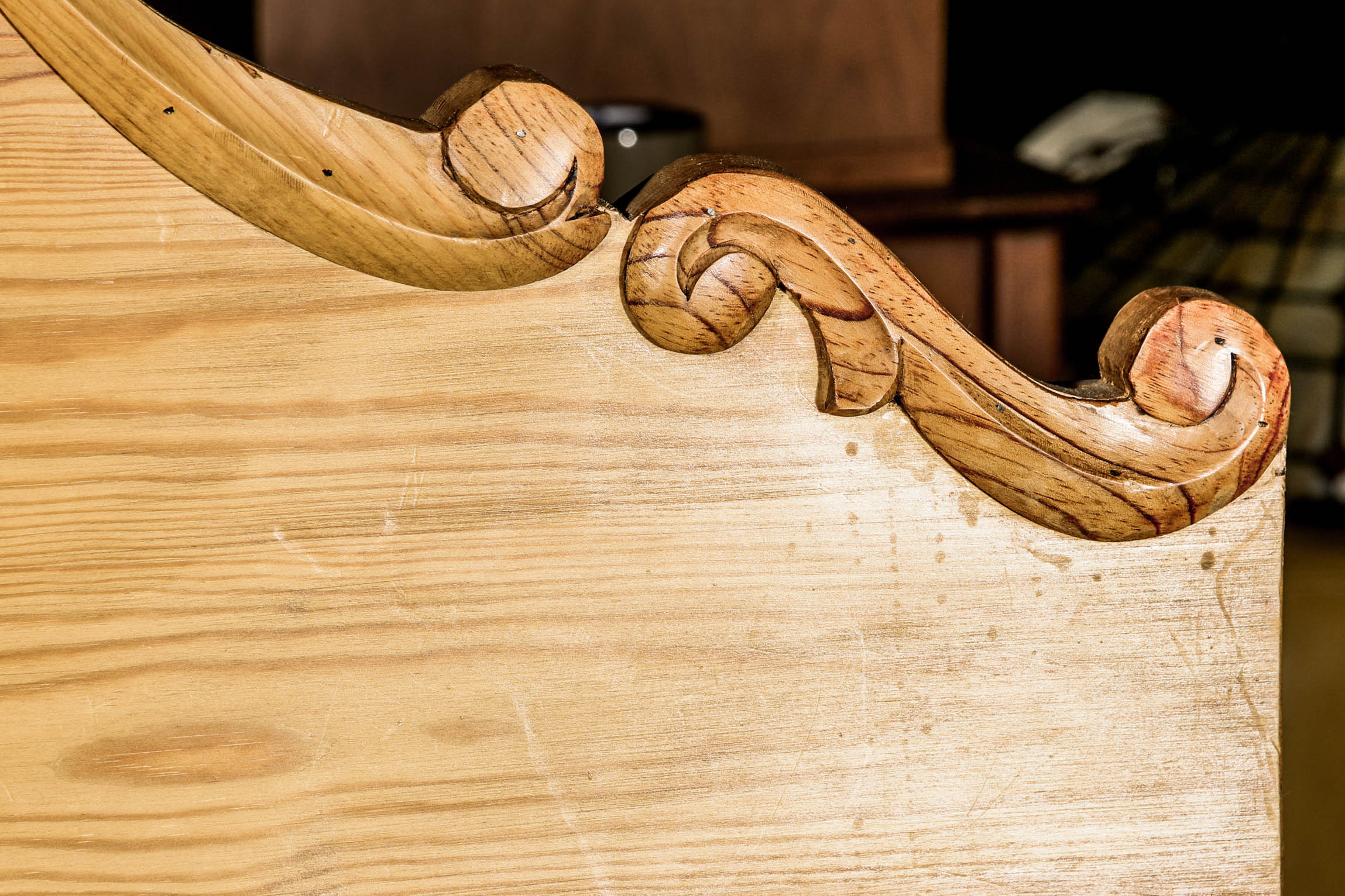 Provincial Style Pine Headboard