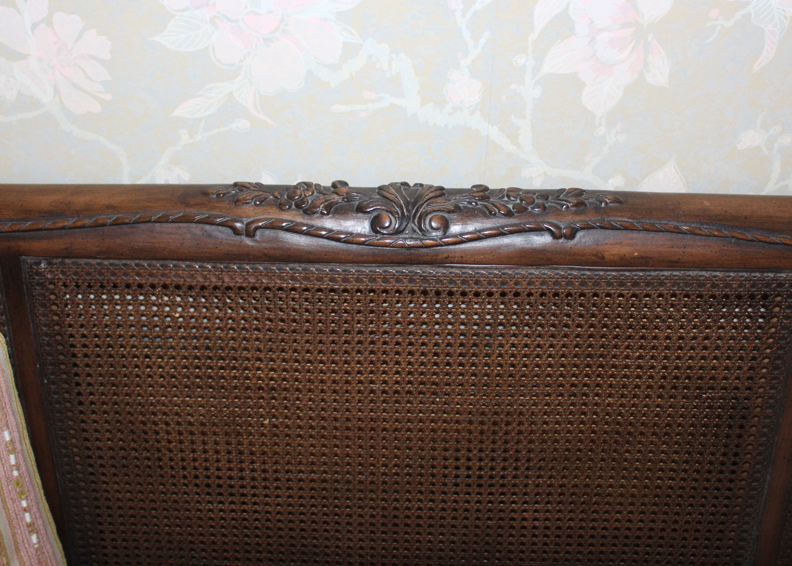 Antique Victorian Cane-Back Sofa
