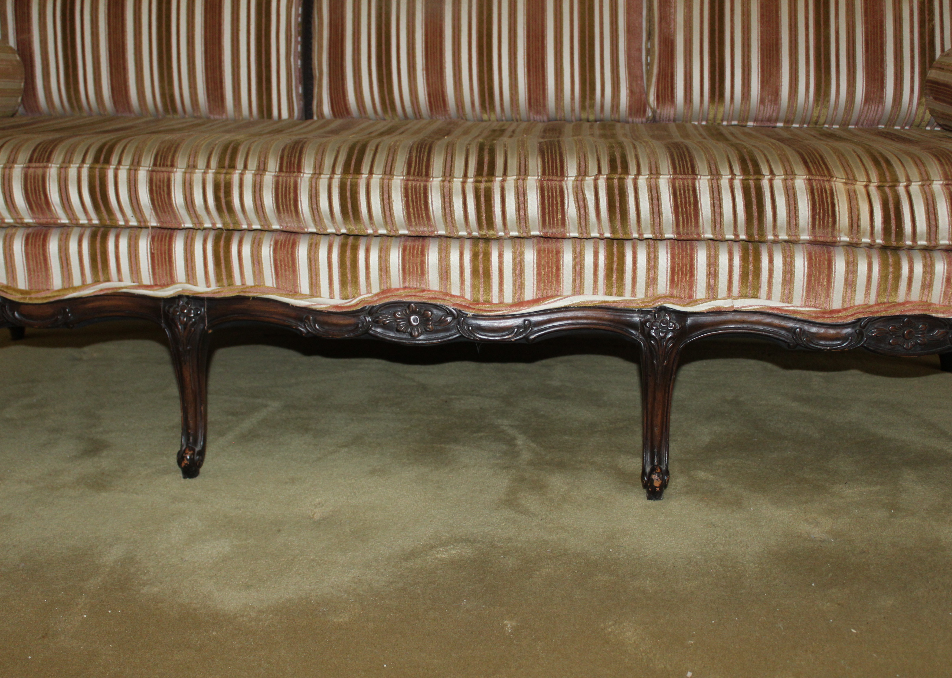 Antique Victorian Cane-Back Sofa