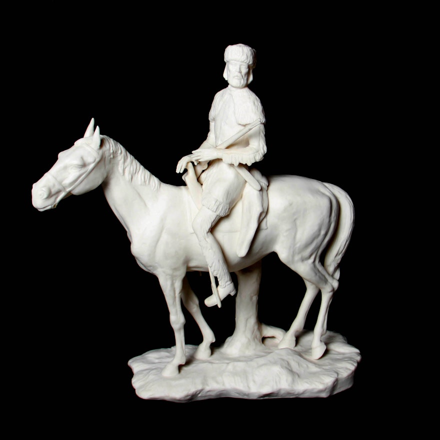 Laszlo Ispanky Male Hunter on Horseback Figurine
