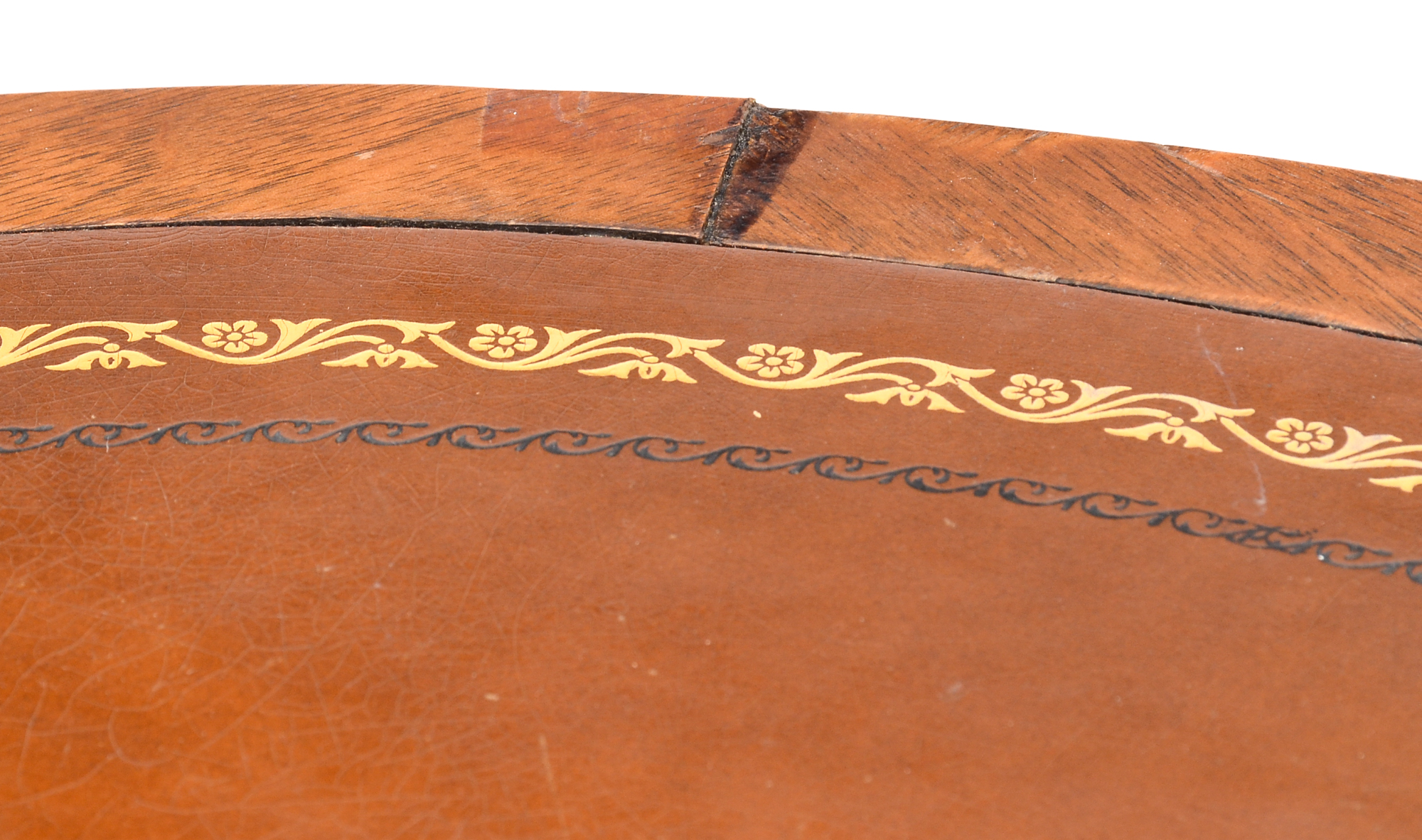 Vintage Kidney Shaped Desk with Leather Top