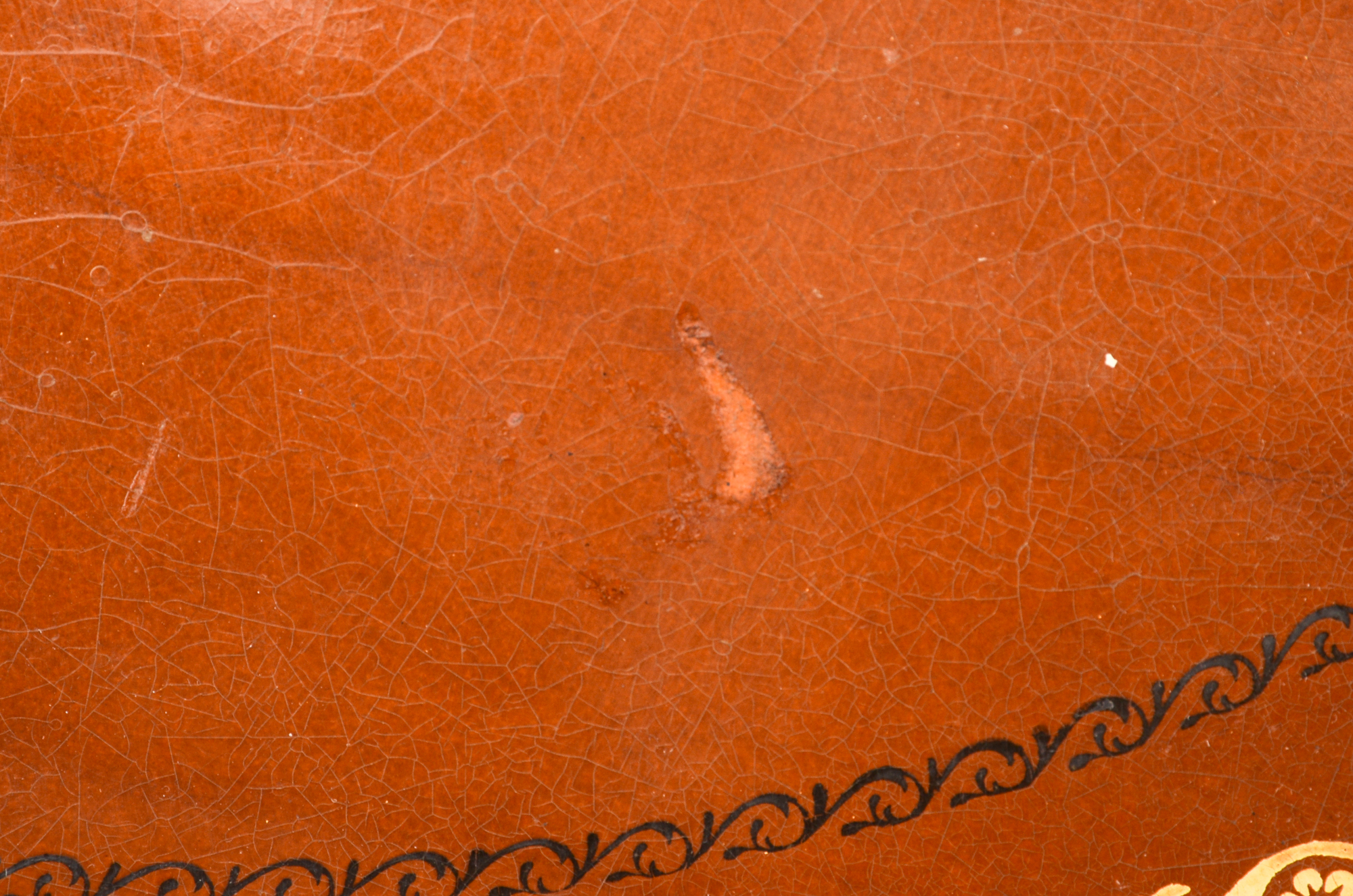 Vintage Kidney Shaped Desk with Leather Top