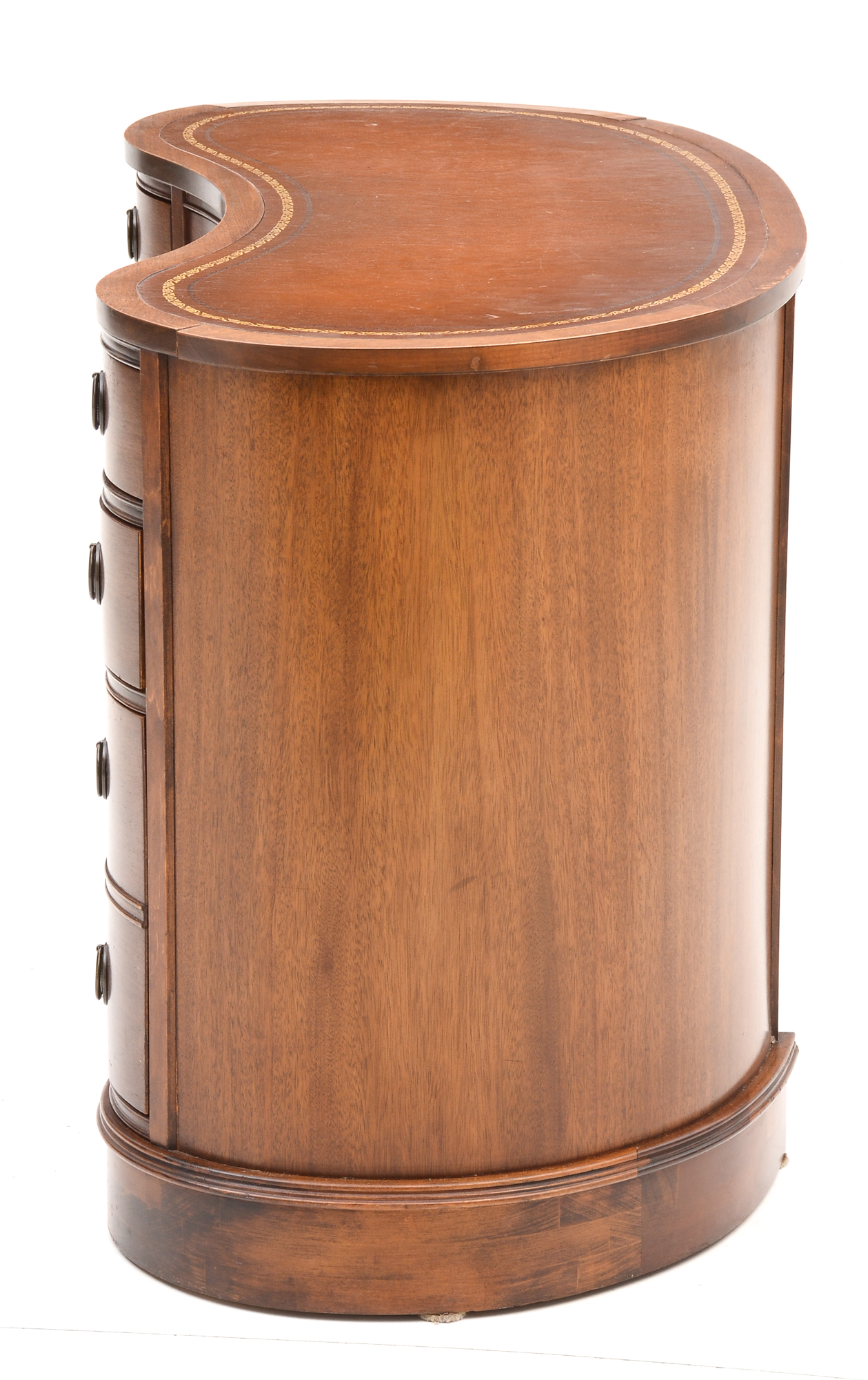 Vintage Kidney Shaped Desk with Leather Top