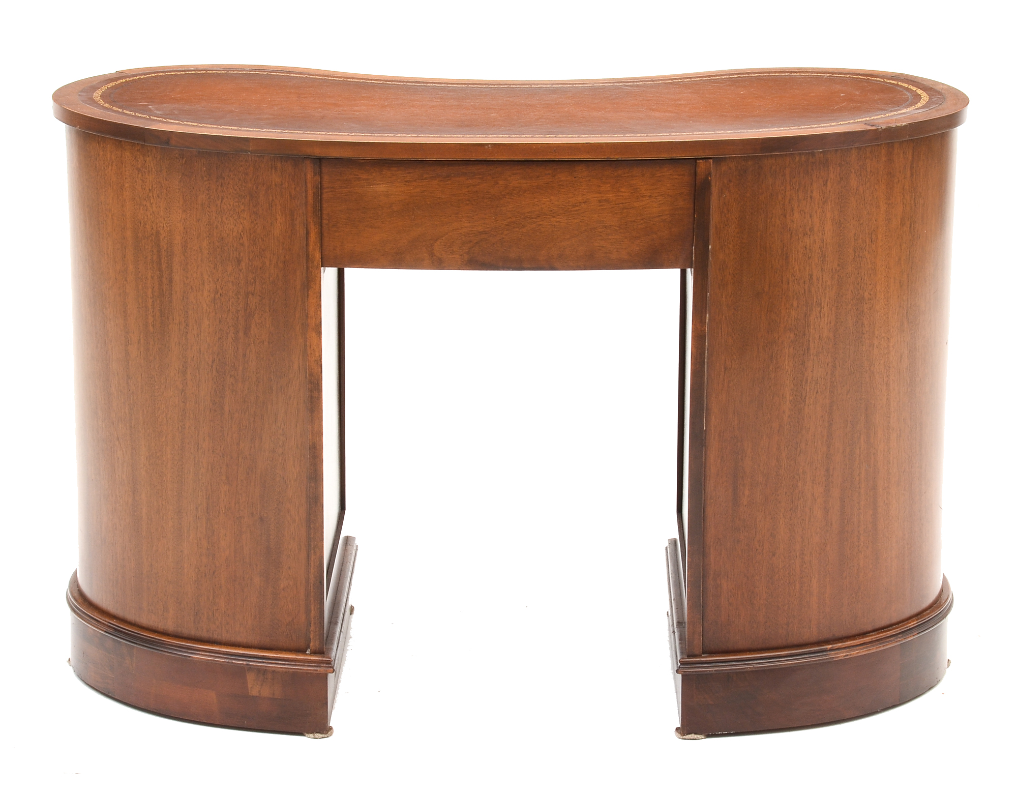 Vintage Kidney Shaped Desk with Leather Top
