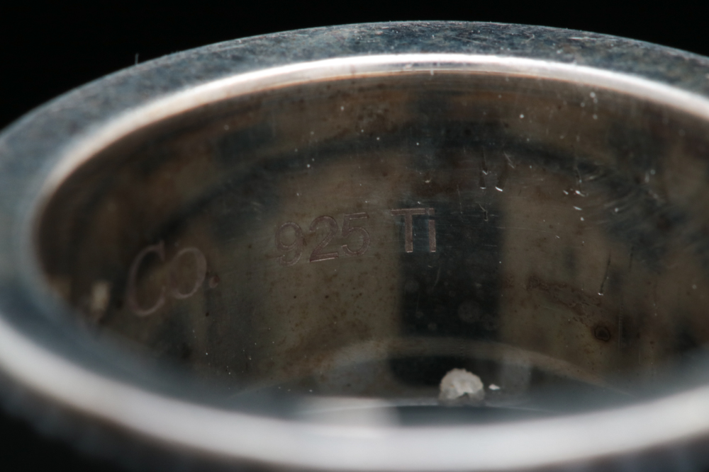 Tiffany & Co Sterling Silver and Titanium Band