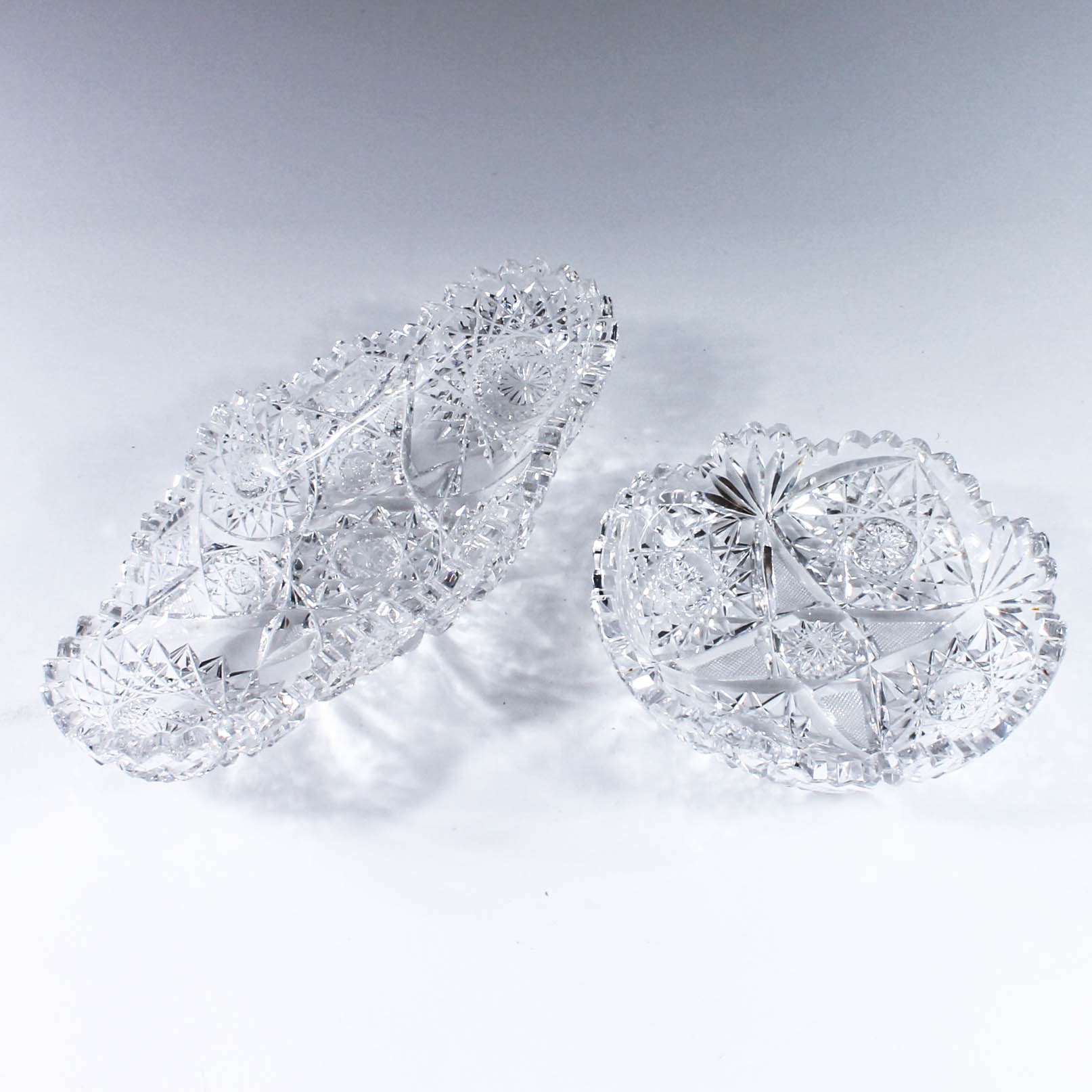 Pair of Libbey Cut Glass Dishes