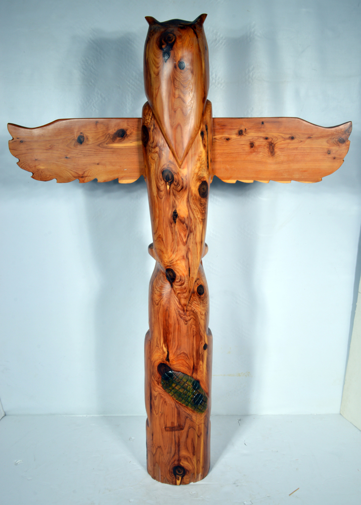 Don & Gis Rutledge Hand-Carved Totem Pole