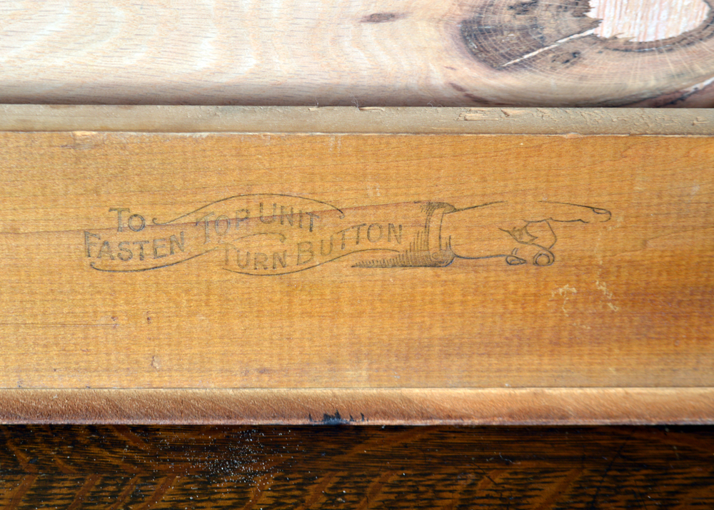 Antique Oak Barrister Bookcase Over Filing Cabinet by Globe-Wernicke Co.