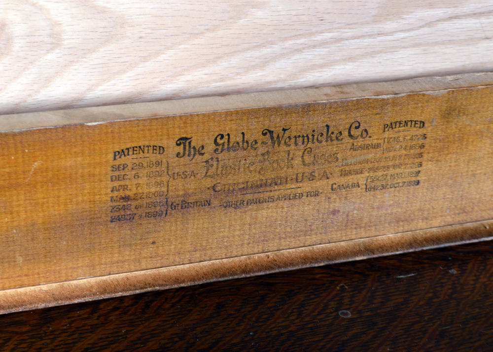 Antique Oak Barrister Bookcase Over Filing Cabinet by Globe-Wernicke Co.