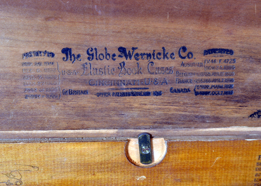 Antique Oak Barrister Bookcase Over Filing Cabinet by Globe-Wernicke Co.