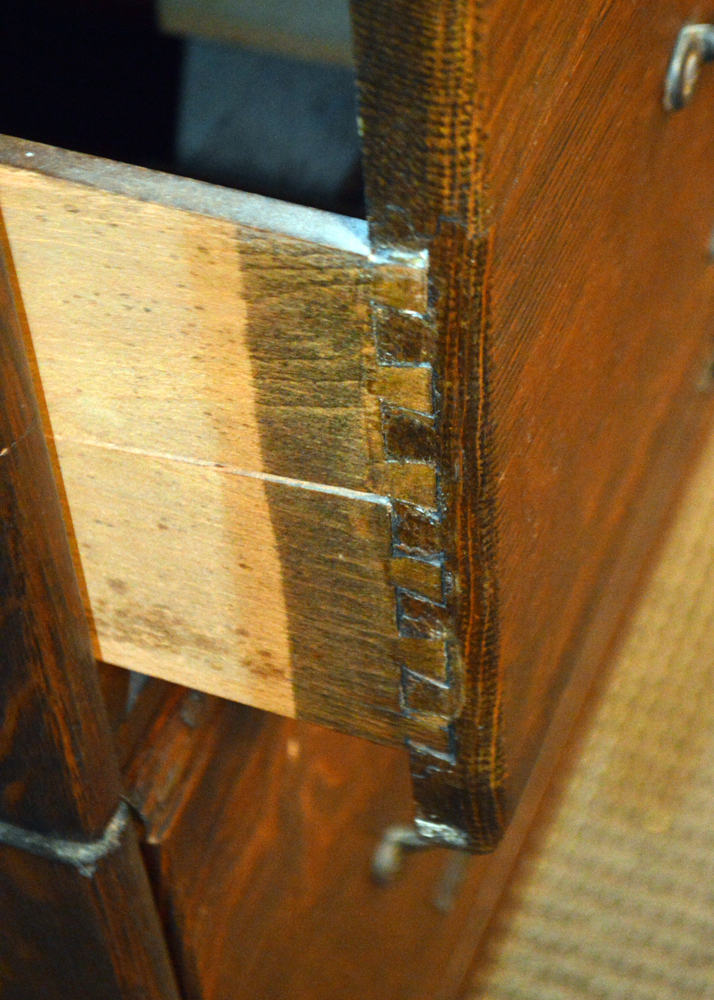 Antique Oak Barrister Bookcase Over Filing Cabinet by Globe-Wernicke Co.