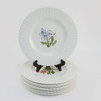 Eight Royal Cauldon "Norbury" Bristol Ironstone Plates