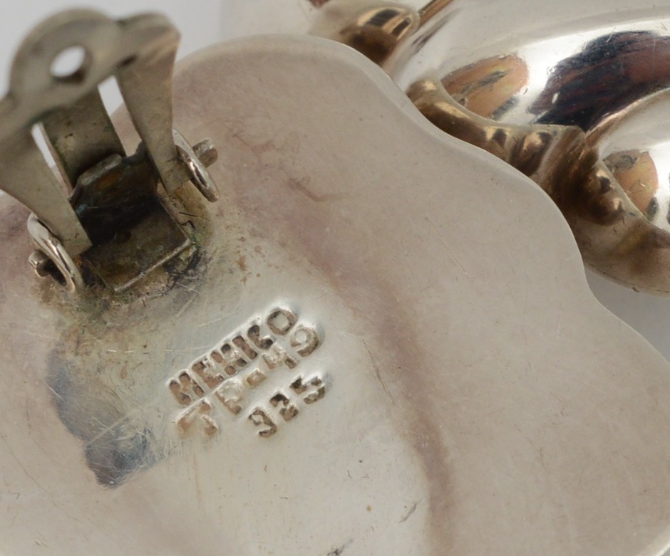 Sterling Silver Brooch and Earrings