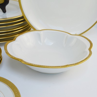 Wm Guerin & Co. and Theodore Haviland Gold Tone and White China