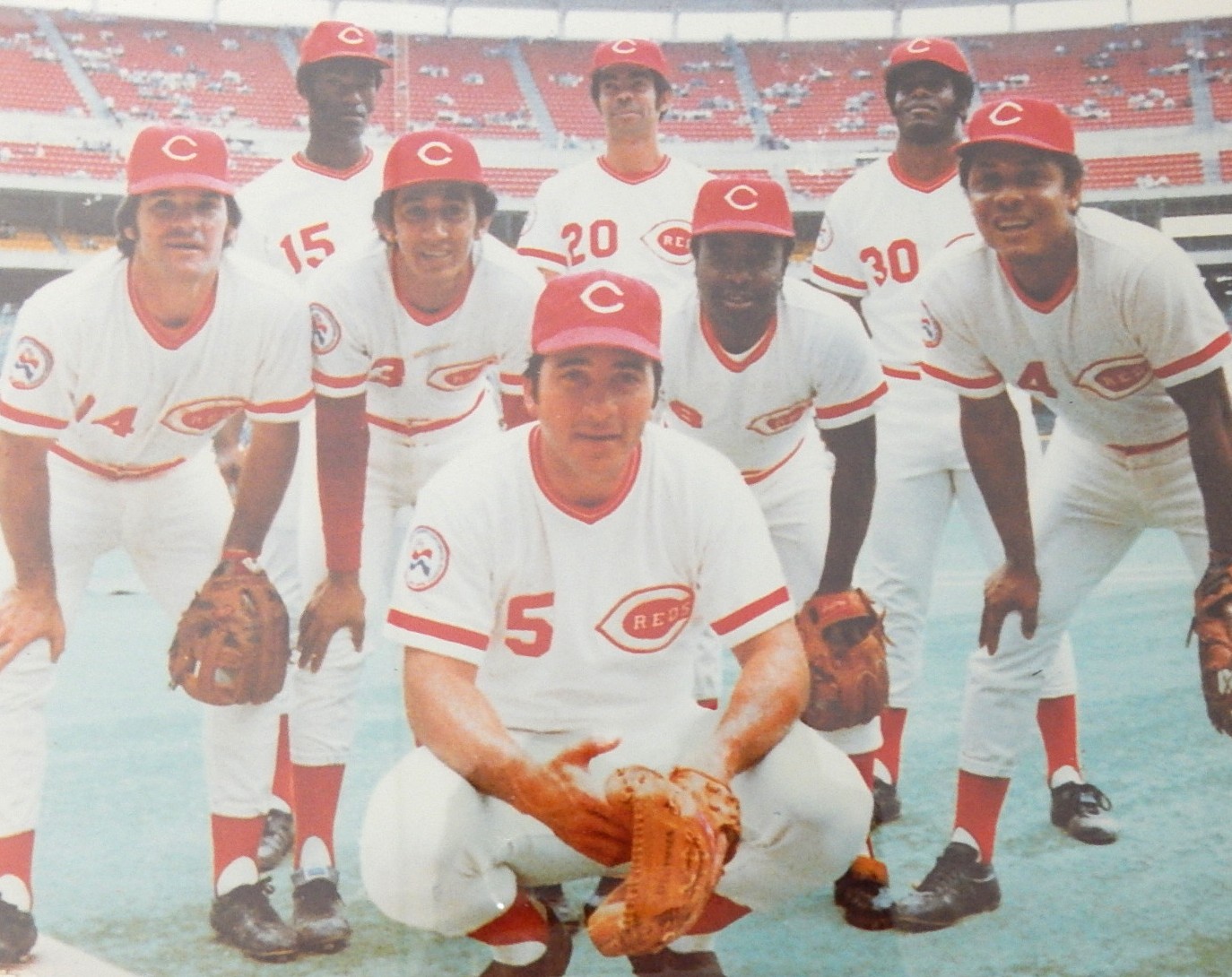 1970s "Big Red Machine" Photograph on Plaque
