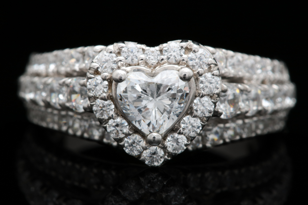 Sterling Silver and CZ Bridal Set