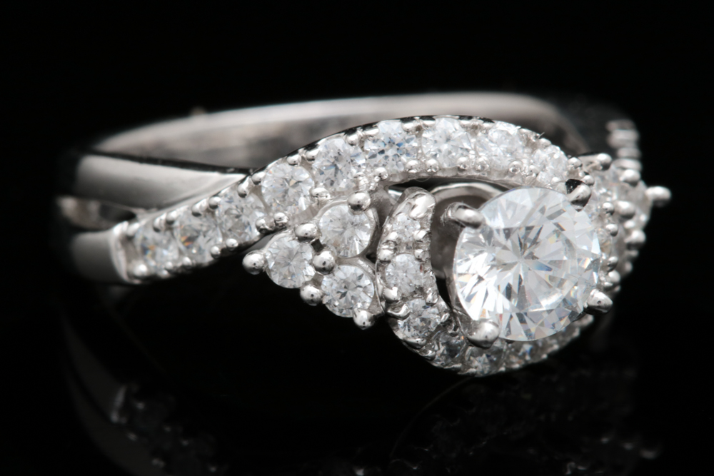 Sterling Silver and CZ Bridal Set