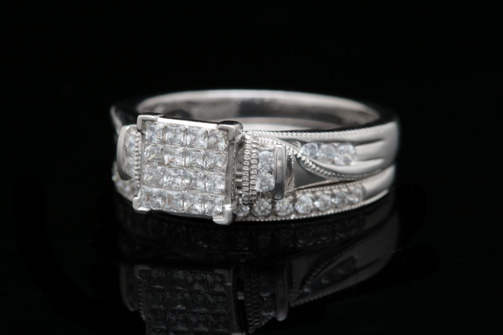 Sterling Silver and CZ Bridal Set