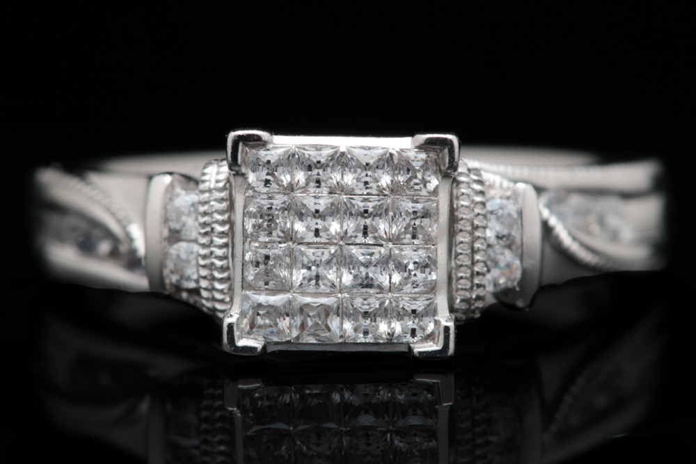 Sterling Silver and CZ Bridal Set