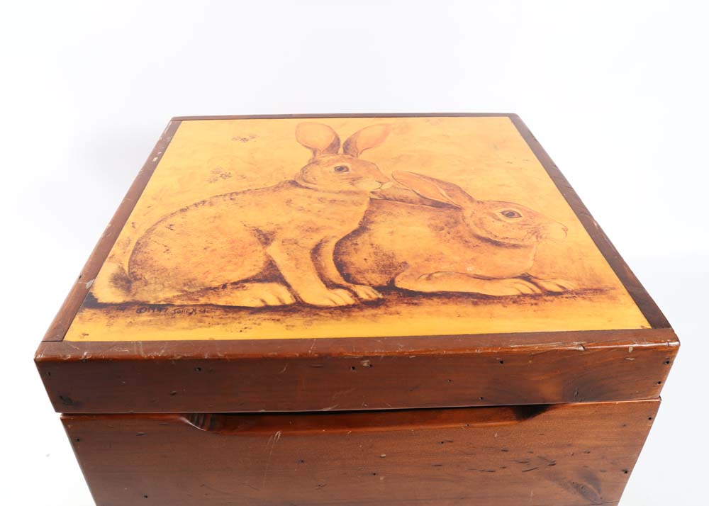 Wooden Rabbit Box