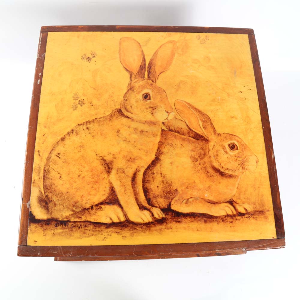 Wooden Rabbit Box