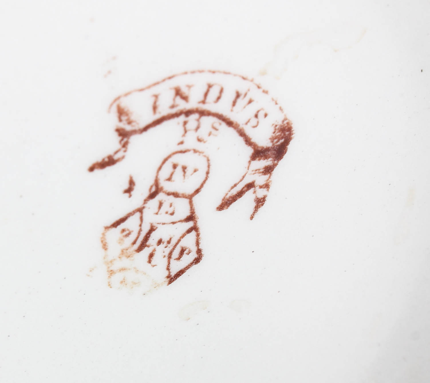 Antique Brown and White English Aesthetic Movement Transferware