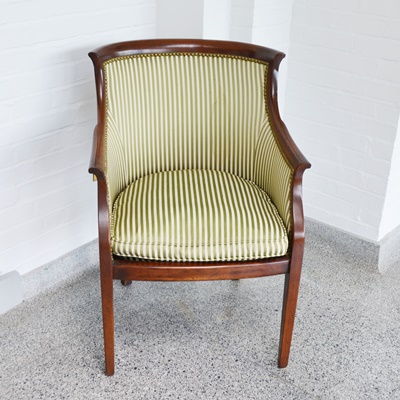 Hickory Chair Furniture Co. Upholstered Mahogany Armchair