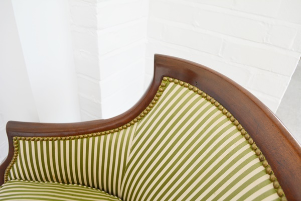 Hickory Chair Furniture Co. Upholstered Mahogany Armchair