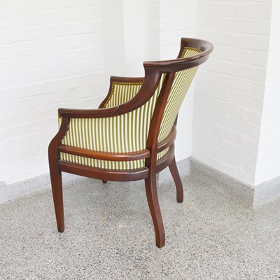 Hickory Chair Furniture Co. Upholstered Mahogany Armchair