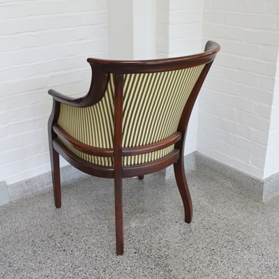 Hickory Chair Furniture Co. Upholstered Mahogany Armchair
