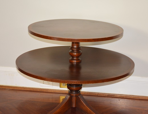 Duncan Phyfe Style Two Tier Round Table
