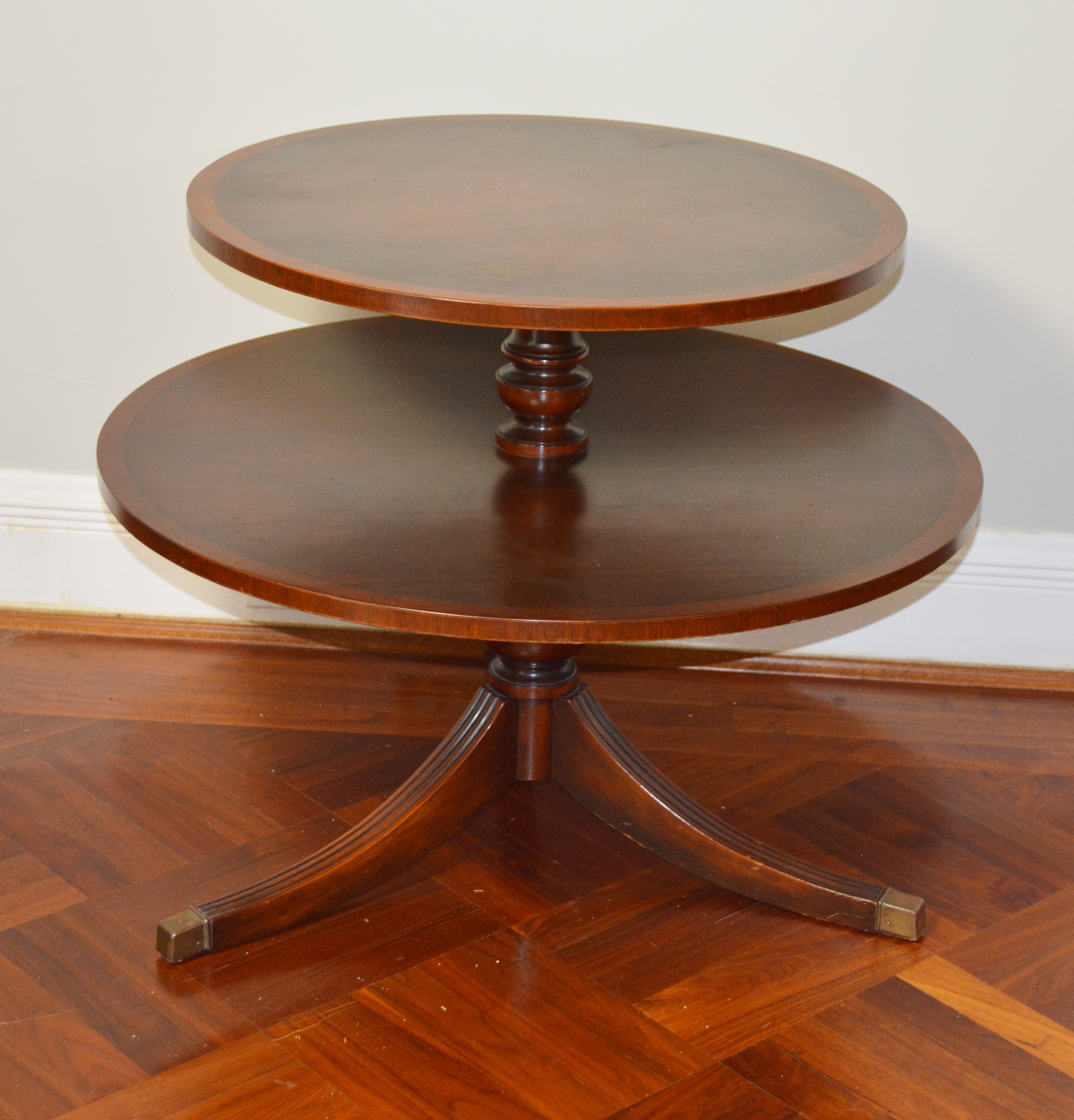 Duncan Phyfe Style Two Tier Round Table