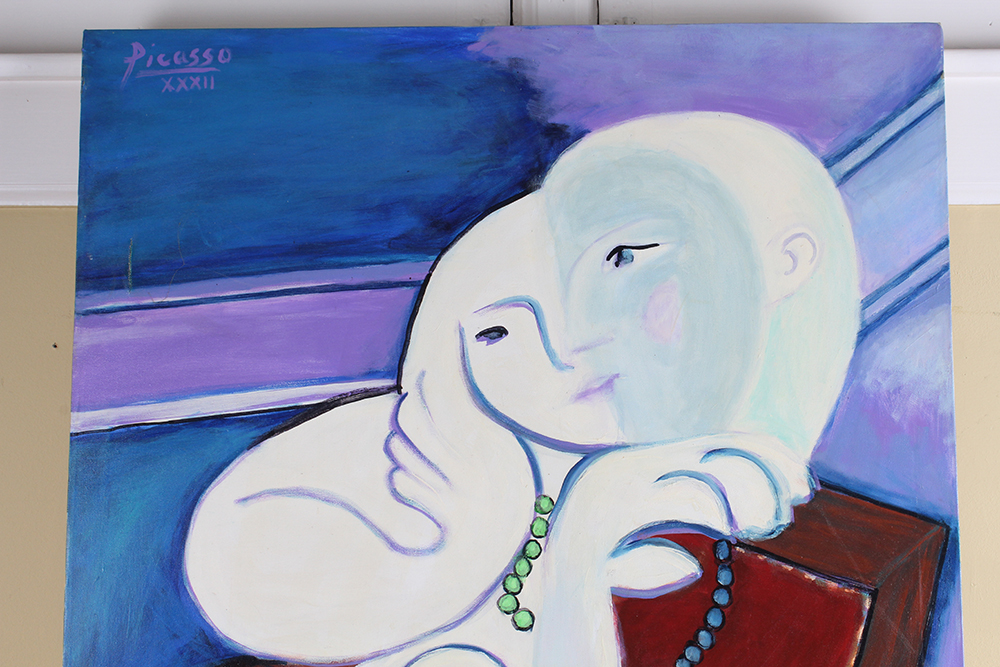 Reproduction Painting After Picasso's "Nude Woman in a Red Armchair"