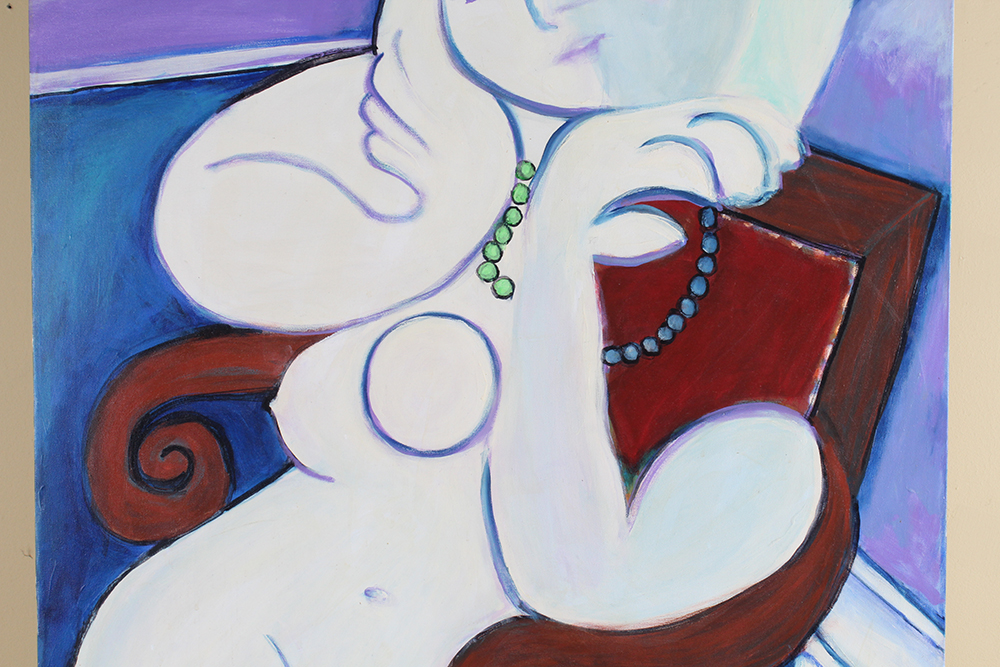 Reproduction Painting After Picasso's "Nude Woman in a Red Armchair"