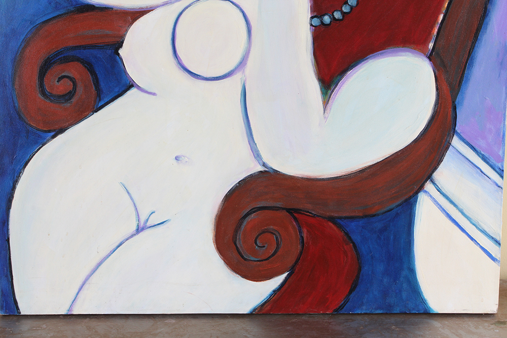 Reproduction Painting After Picasso's "Nude Woman in a Red Armchair"