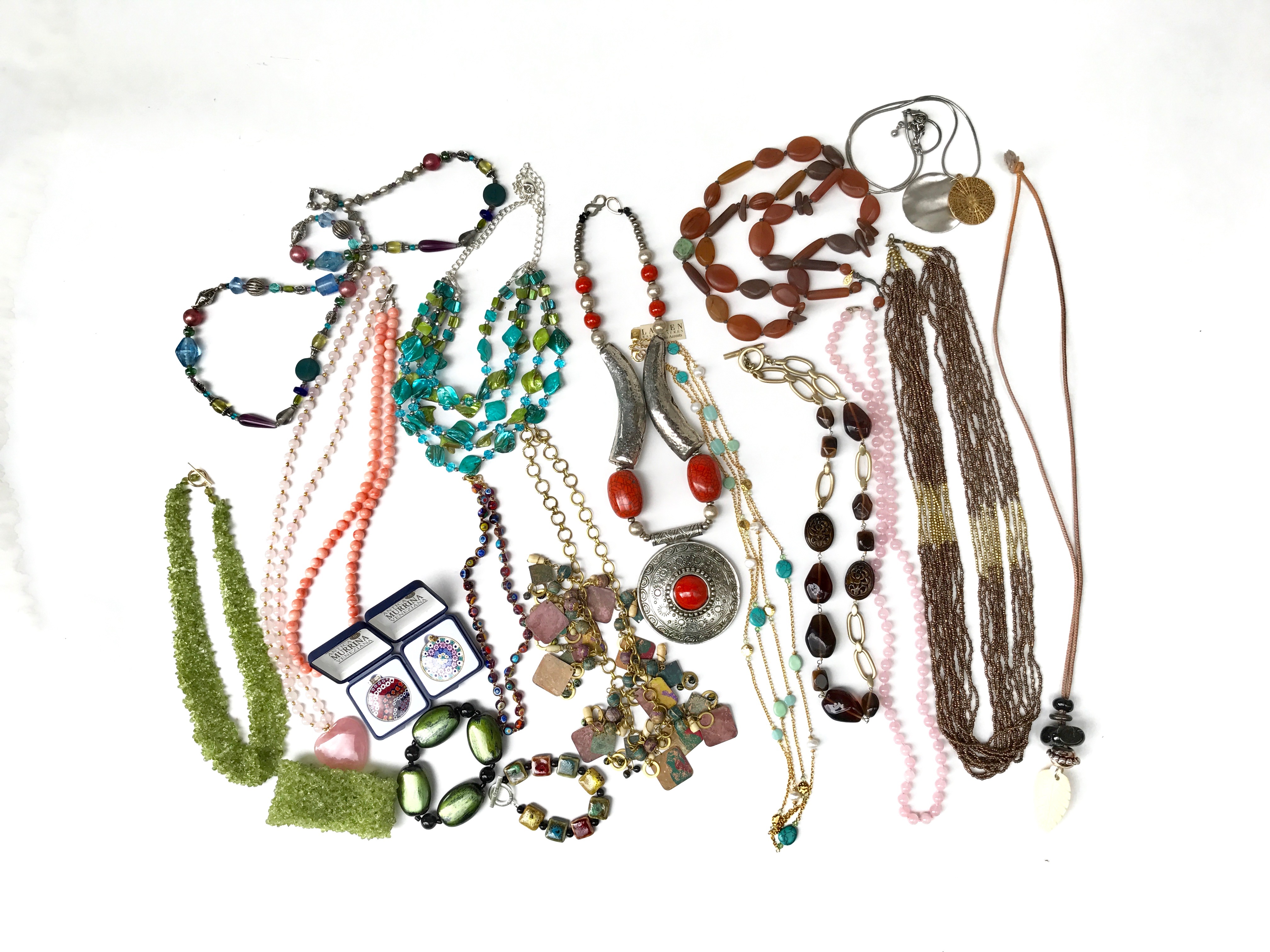 Contemporary Beaded and Pendant Jewelry