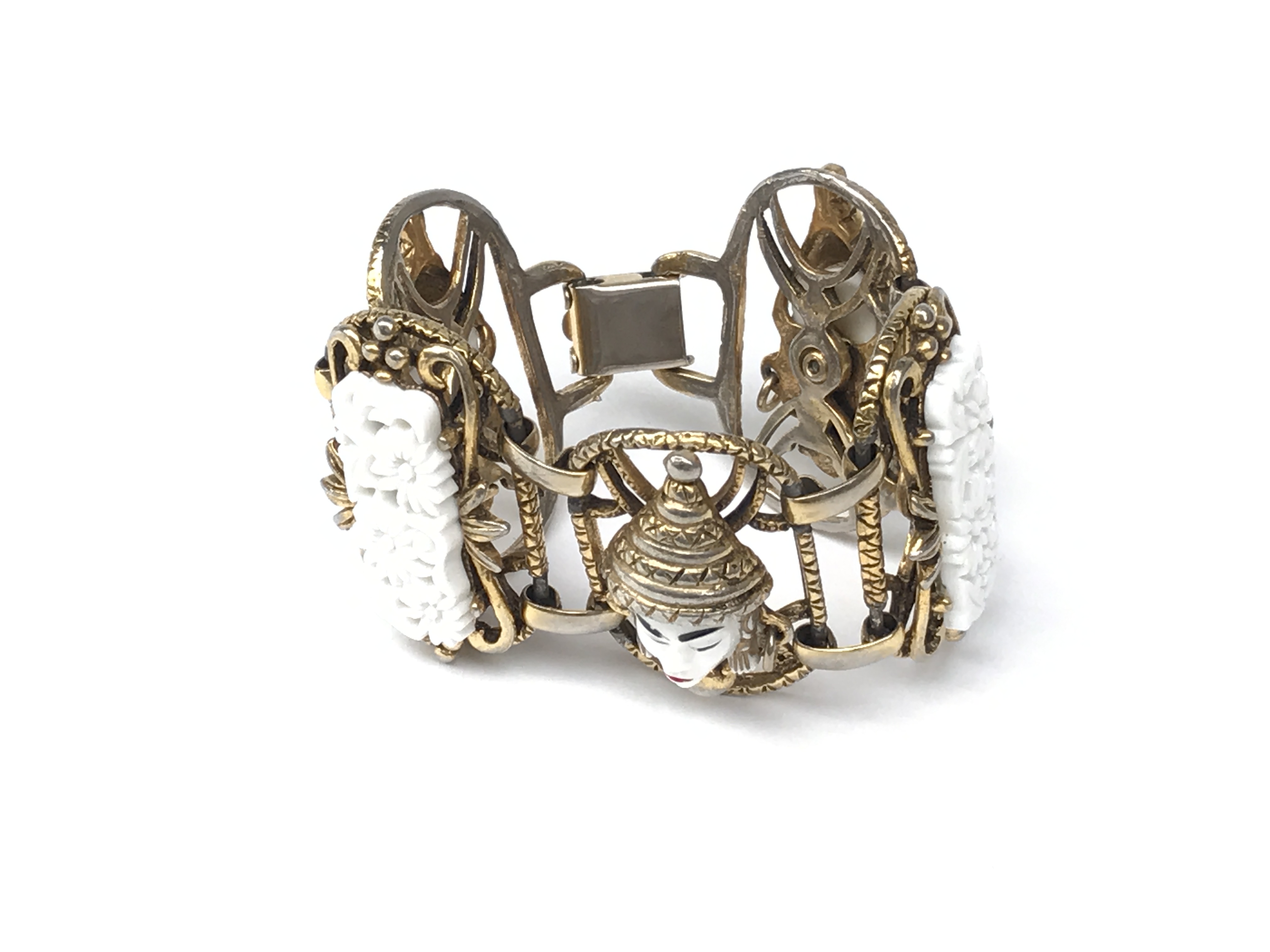 Vintage Asian-Inspired Necklace and Bracelet Set