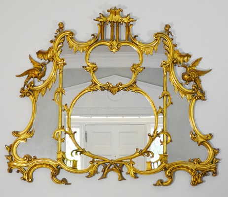 Rococo Style Gilt Wall Mirror