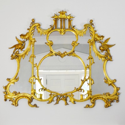 Rococo Style Gilt Wall Mirror