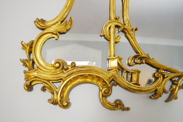 Rococo Style Gilt Wall Mirror