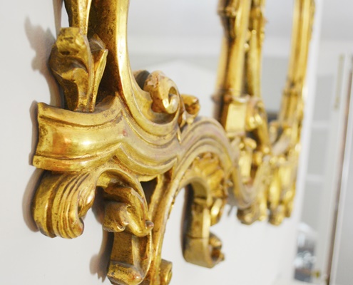 Rococo Style Gilt Wall Mirror