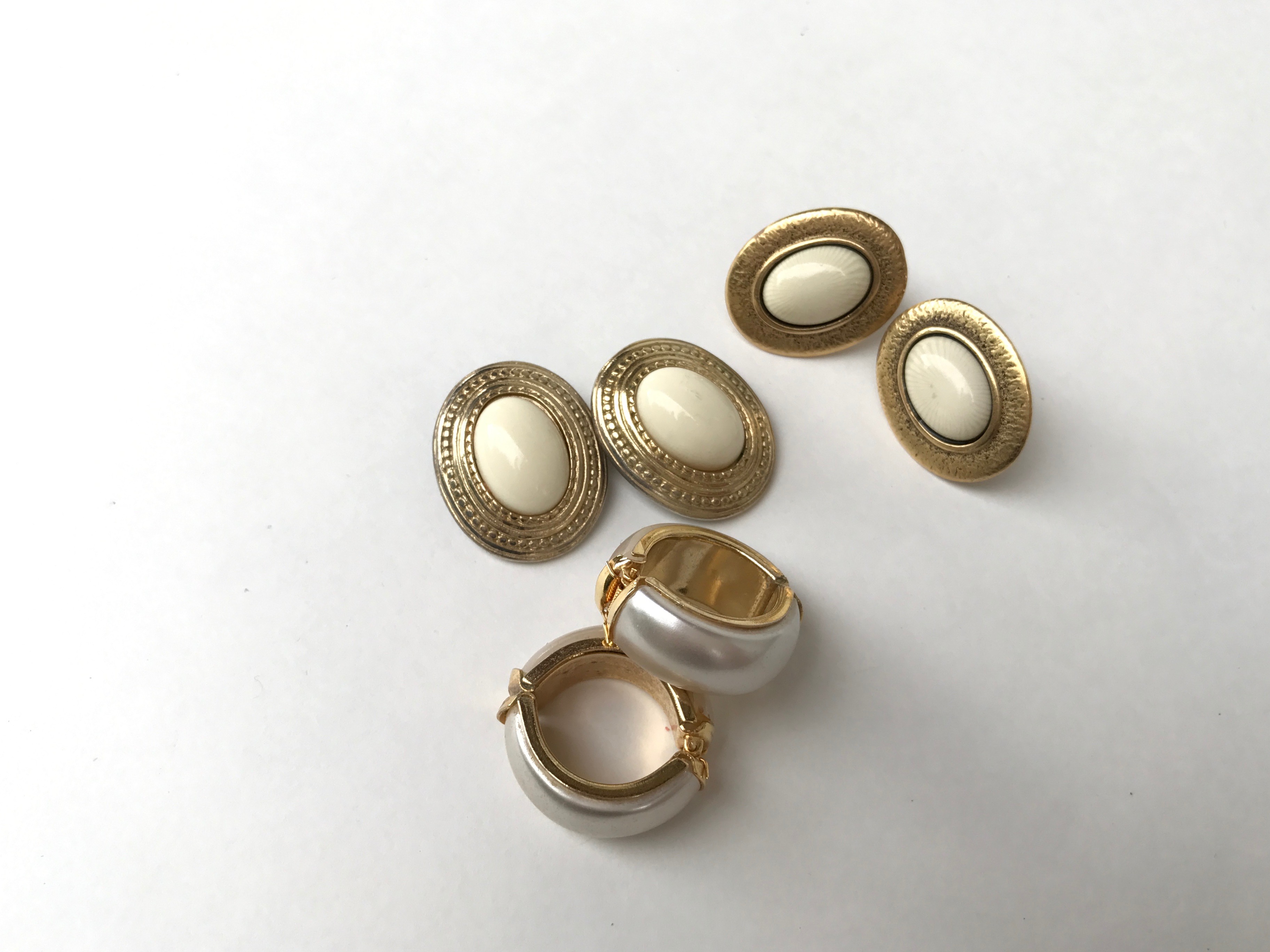 Vintage Selection of Fashion Earrings and Faux Pearl Necklaces