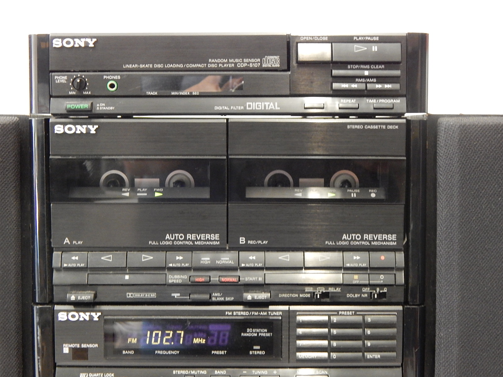 Sony Component Stereo System and Speakers