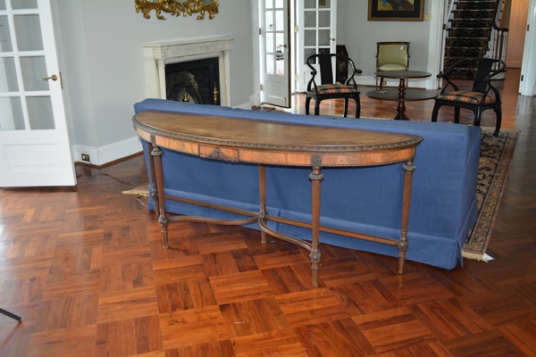 Antique Demilune Wood Sofa Table